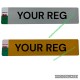 NUMBER PLATE FRONT AND REAR WITH WELSH FLAG IDENTIFIER DRAGON PAIR 